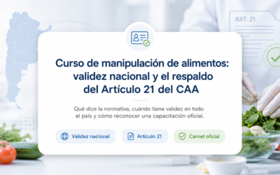 Curso de manipulación de alimentos: validez nacional